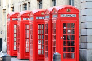 Telephone booths in London